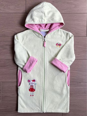 Peignoir en éponge Carré Blanc T-2 ans