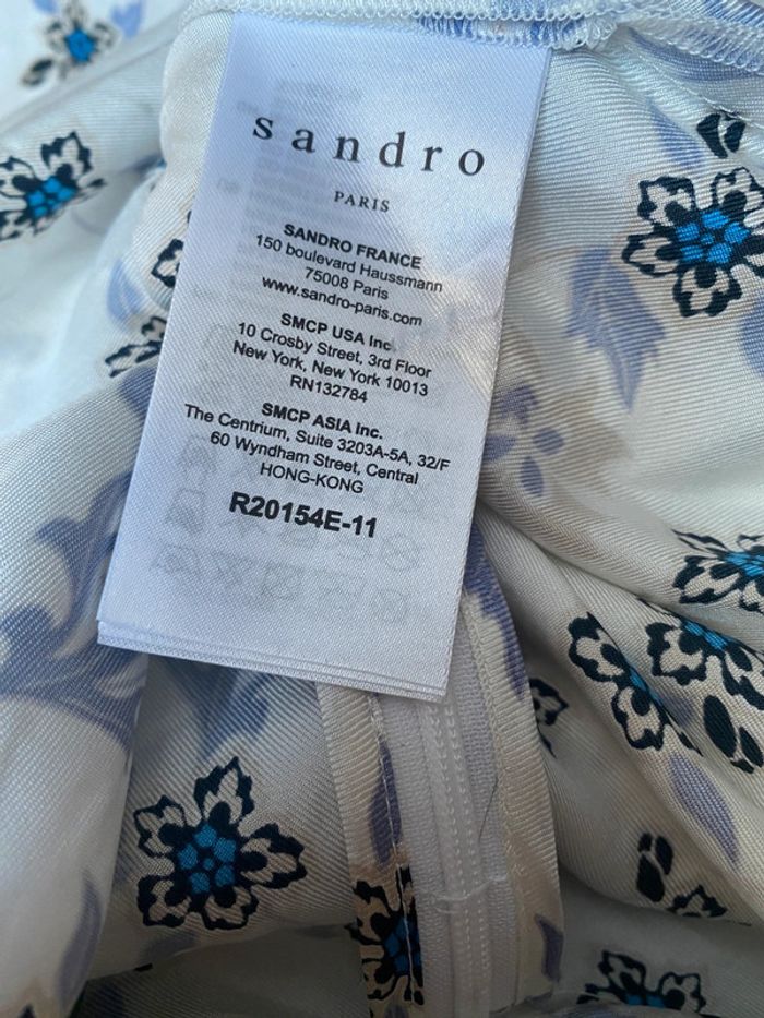 Robe en soie à fleurs Sandro - photo numéro 6