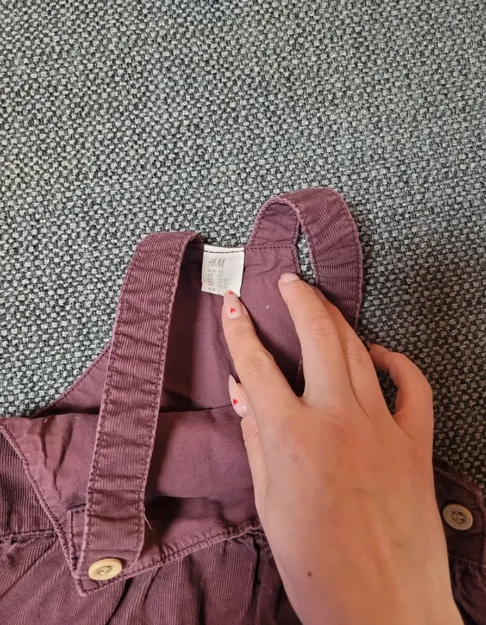 Robe fille velours côtelé 92 cm H&M - photo numéro 4