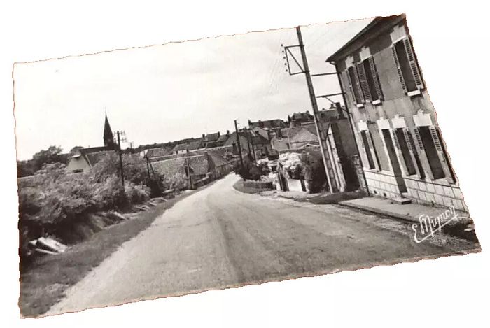 Carte postale ancienne La Selle-Sur-Le-Bied (Loiret) Route de Courtenay