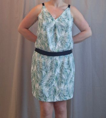 Robe motif feuille