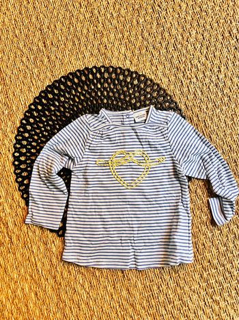 TEE shirt rayé marin et jaune