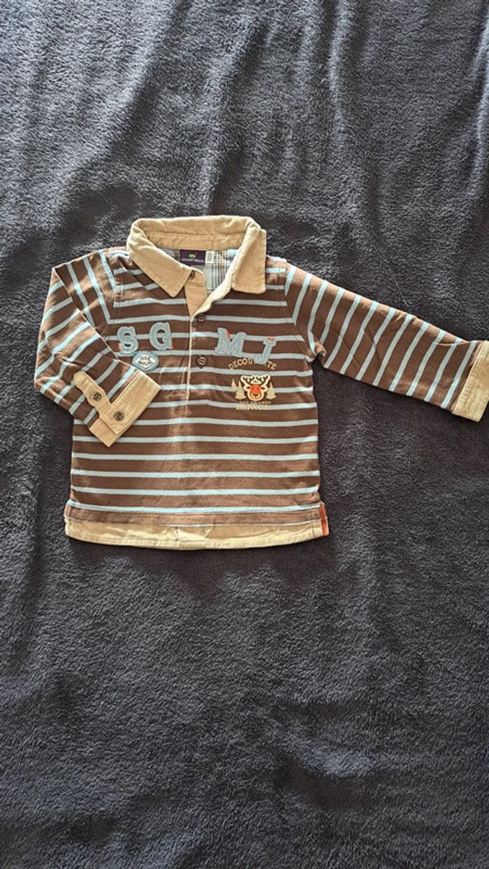 Tee-shirt effet chemise 12 mois - photo numéro 4