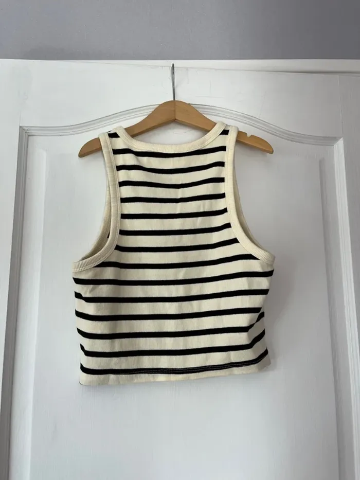 Top débardeur marinière – H&M – Taille M – Neuf - photo numéro 3