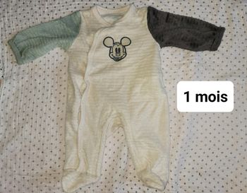 Pyjama Mickey velours 1 mois