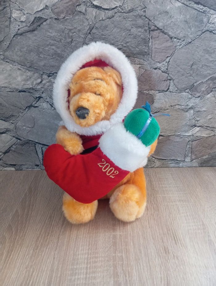 Ours winnie l'ourson pere noel 25cm - photo numéro 2