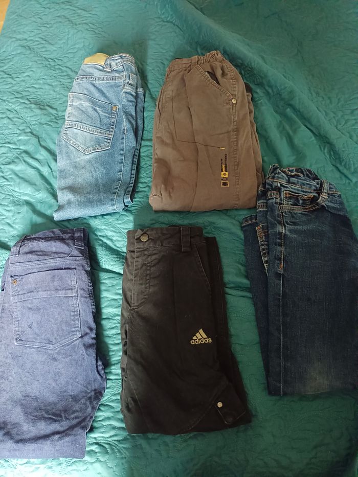 Lot de 5 pantalons braillette 8 ans