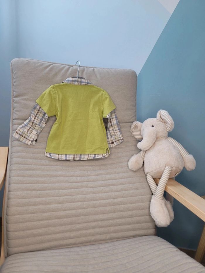 Tee shirt chemise 12 mois - photo numéro 3