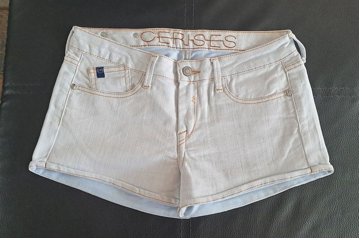 Short en jean bleu clair femmes Le Temps Des Cerises taille 35 - photo numéro 5