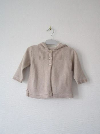 Gilet beige Obaïbi 6 mois TBE