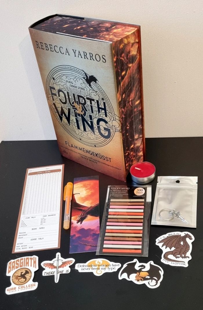 Box Fourth Wing Bucherbuchse german limited + Goodies