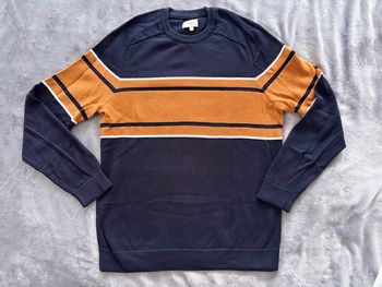 Pull Jules homme taille M – bleu marine et camel