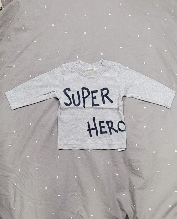 Lot de 3 t-shirts manches longues 6-9 mois – Confort et style pour petit bout - photo numéro 7