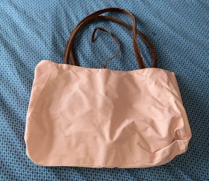 Petit sac à main rose et marron - photo numéro 2