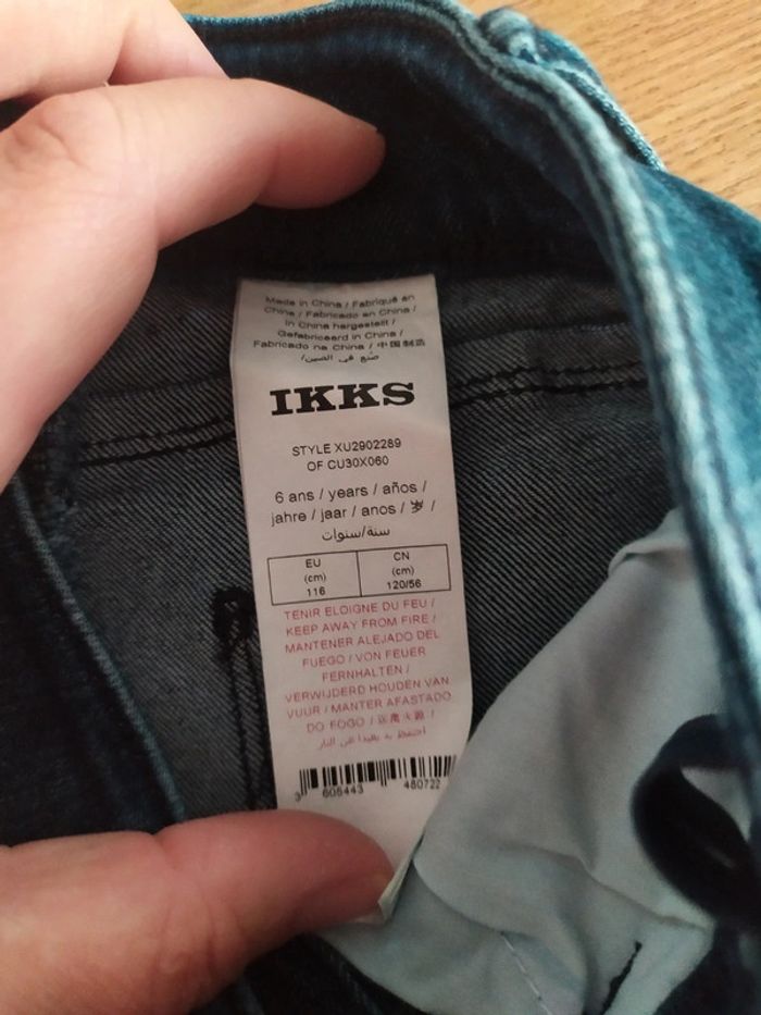 Jean slim fille bleu taille 6 ans IKKS - photo numéro 2