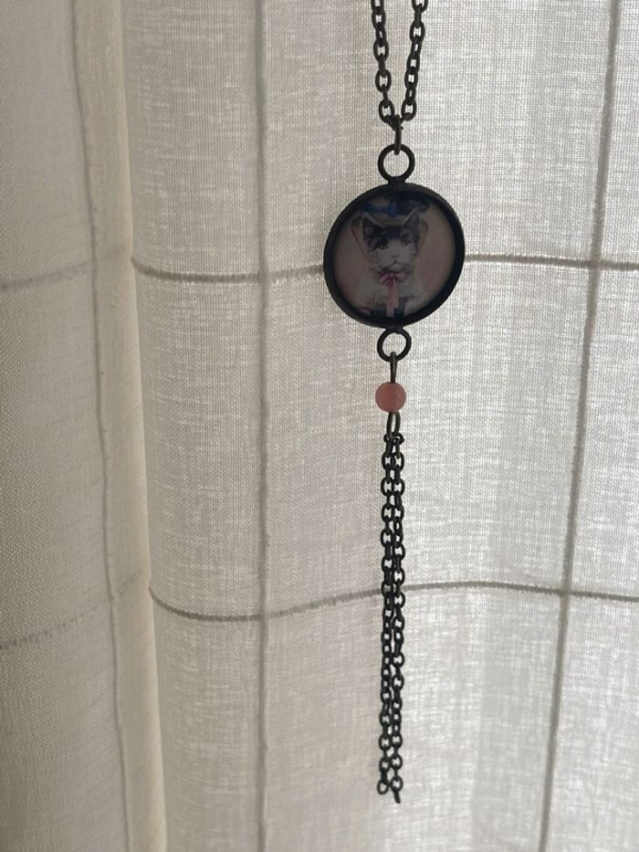 Collier sautoir chat - photo numéro 7