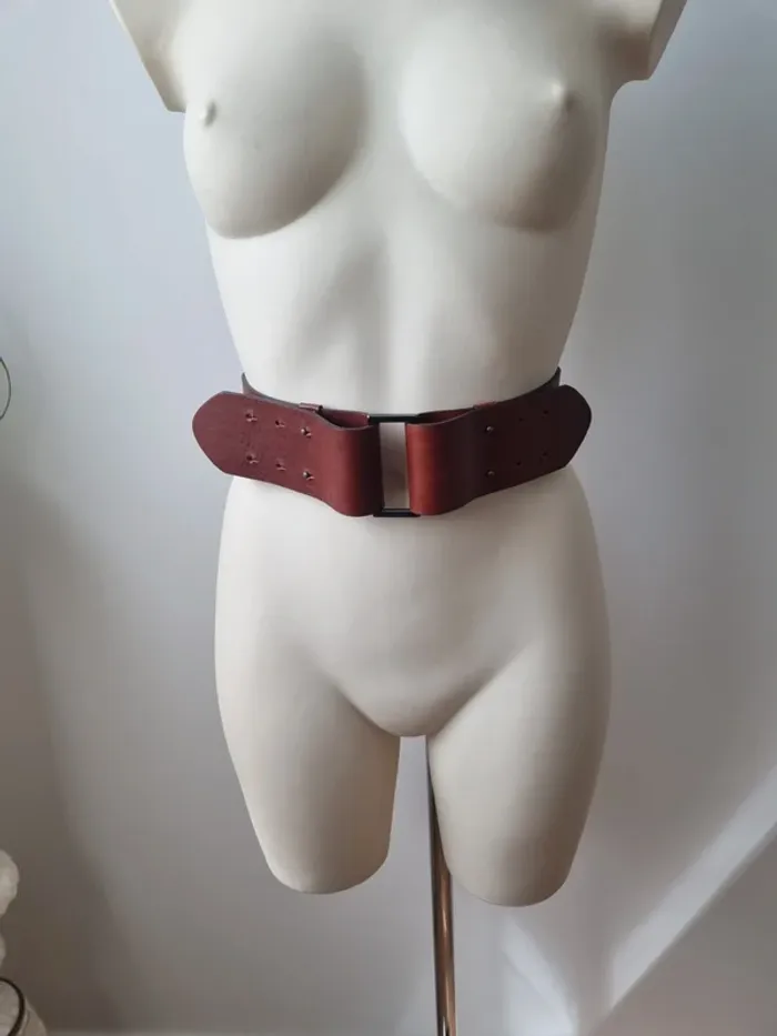Ceinture en cuir marron neuve Caroll - photo numéro 10