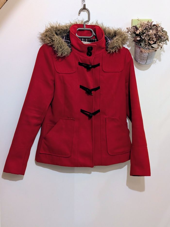 ❤️ Manteau rouge femme Stradivarius – Taille M