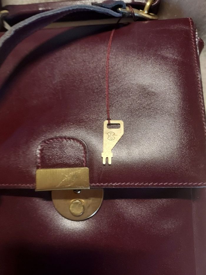 Sacoche homme cuir marron bordeau - photo numéro 10