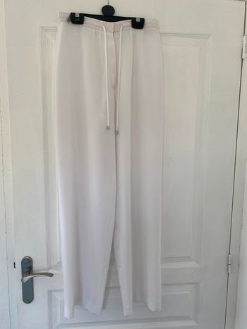 Pantalon blanc fluide femme 40