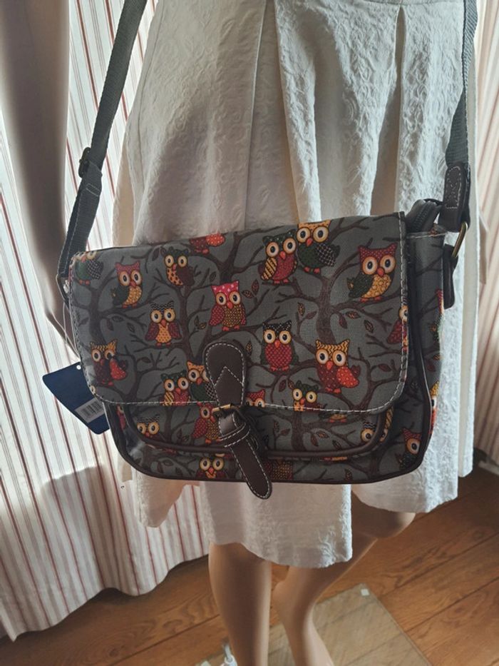 Jolie Sac à main gris/marron Mfhandbags neuf - photo numéro 3