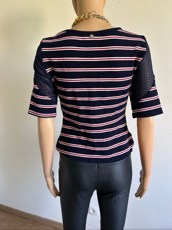 Blouse rayée à manches courtes Jus d’Orange taille 1 TBE - photo numéro 5