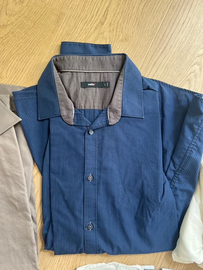Vends lot de 5 chemises ( Jules celio) taille L / taille 4 (41/42) bon état - photo numéro 3