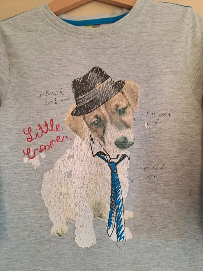 Pyjama garçon orchestra dessin craquelé bleu gris sinon tbe 4 ans - photo numéro 4