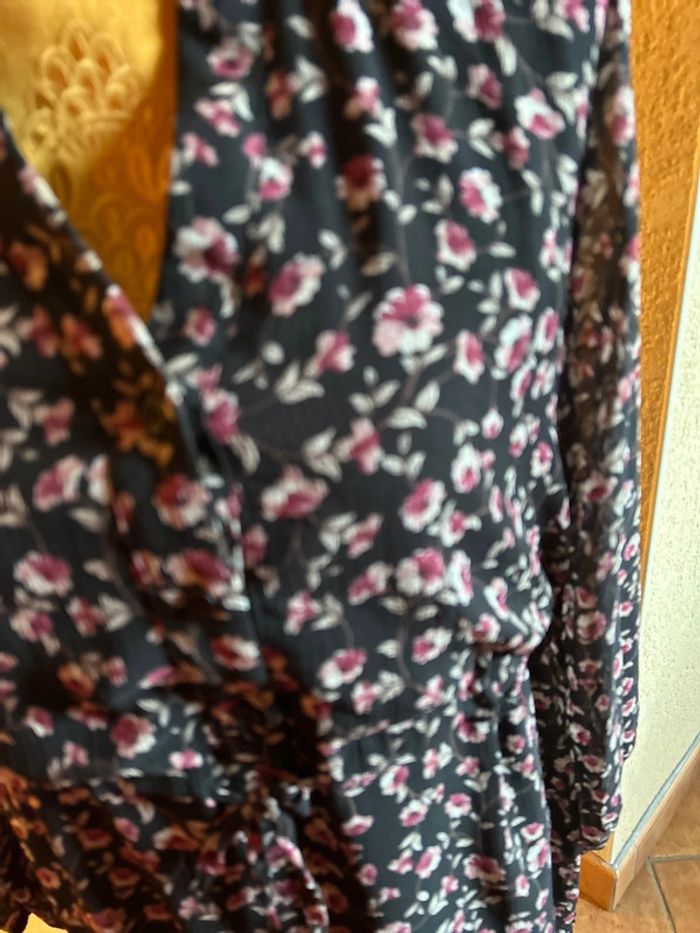Vintage dressing robe fleurie taille m/l - photo numéro 2