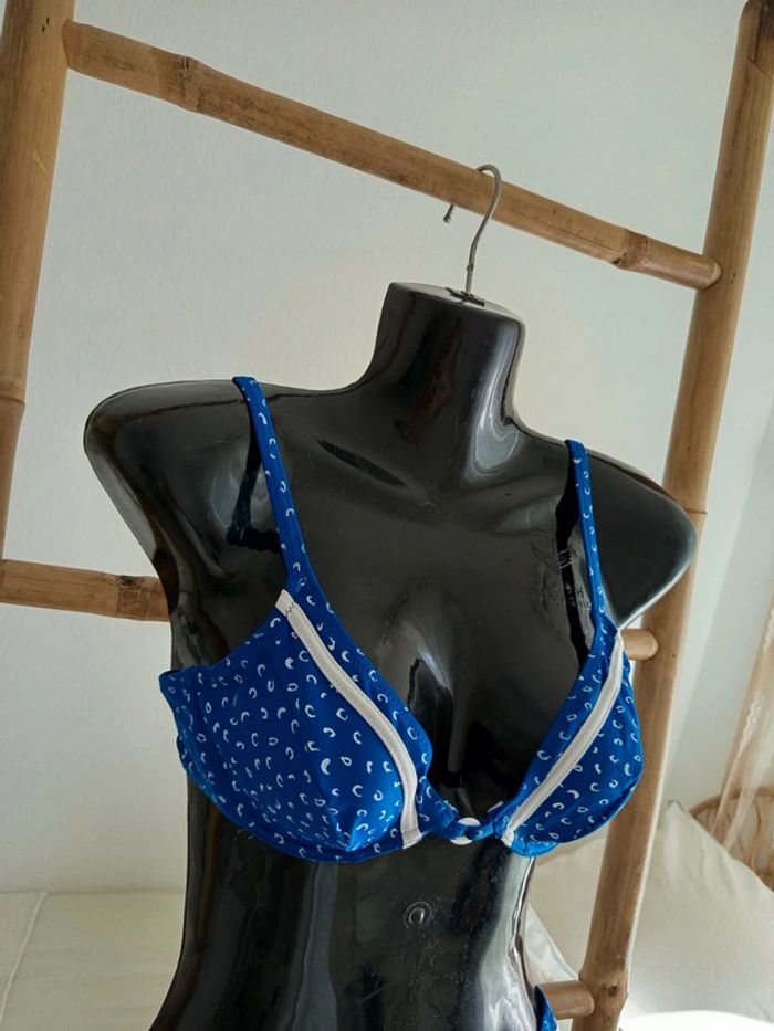 Maillot de bain 2 pièces Triumph bleu & blanc - photo numéro 5