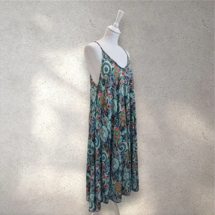 Robe longue taille unique à bretelles fines - photo numéro 2