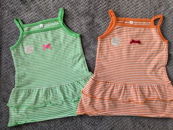 NEUF, lot de 2 robes rayées, 68 cm/6 mois