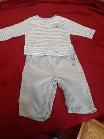 Ensemble rayé bleu kitchoun