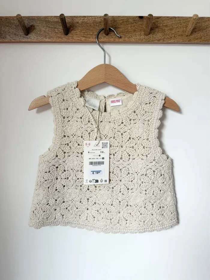 Haut en crochet neuf Zara