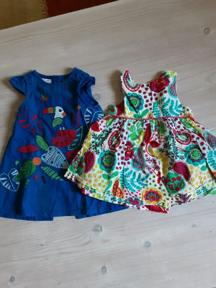 Robe été 100% coton T. 6 mois
