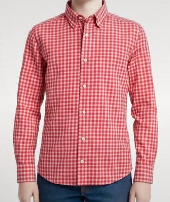 Chemise Tommy Hilfiger garçon 14 ans – carreaux rouge & blanc