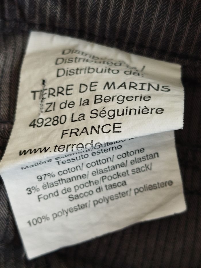 Short gris à rayures Terre de marins taille 7 ans - photo numéro 4
