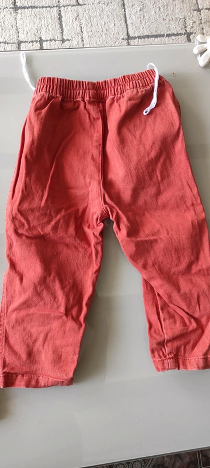 Pantalon 12 mois couleur orange rouille