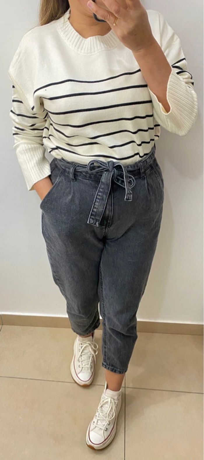 Pull Marinière Taille M-L - photo numéro 4