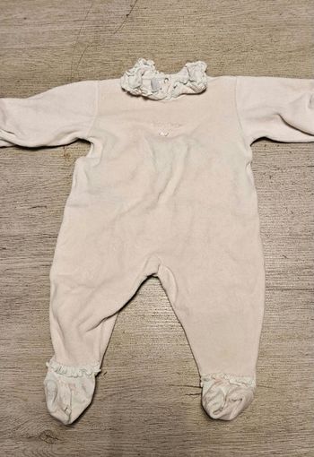 Grenouillère/pyjama fille rose clair, Petit Bateau, 6 mois