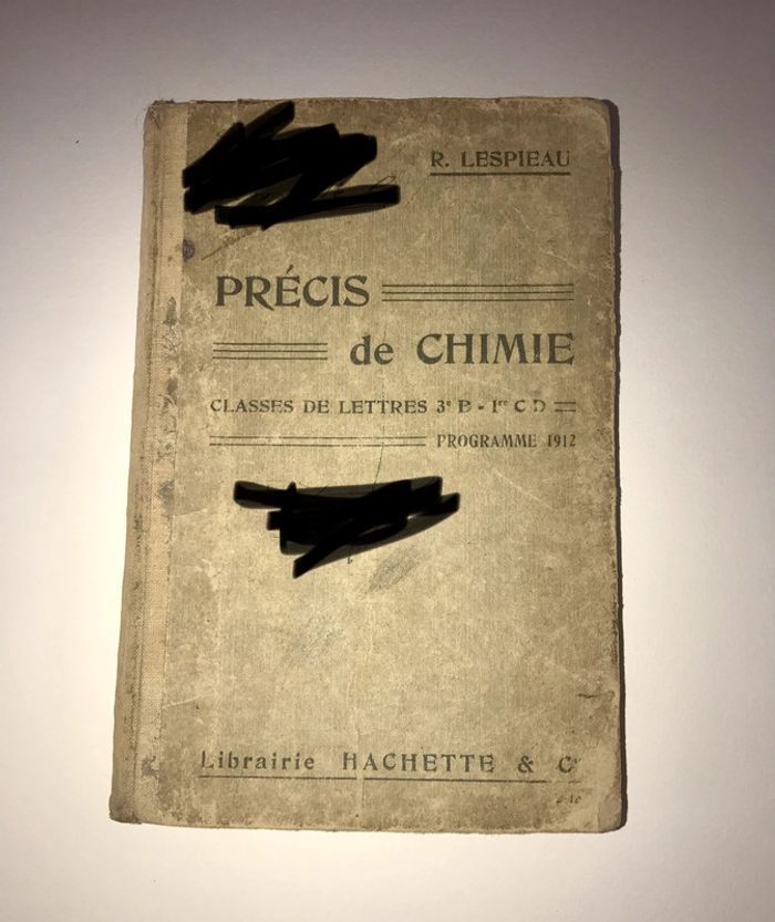 Précis de chimie 1914 Lespieau - photo numéro 2