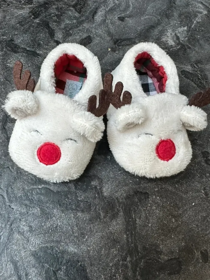 Petit chausson rennes noël vertbaudet 3/6 mois - photo numéro 12