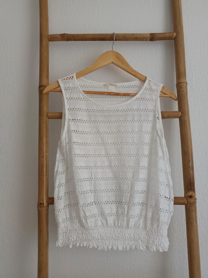 Joli top blanc H&M taille S
