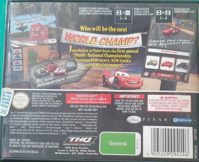 Jeu Nintendo DS voiture Cars #ann010203_jeux_NintendoDS - photo numéro 3