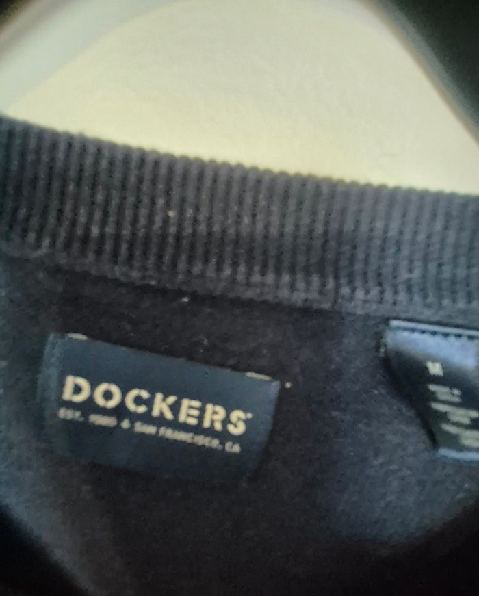 Pull col rond dockers taille M 38 bleu tres foncé et chine - photo numéro 2