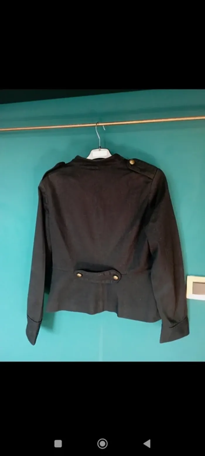 Veste noire style militaire - photo numéro 2