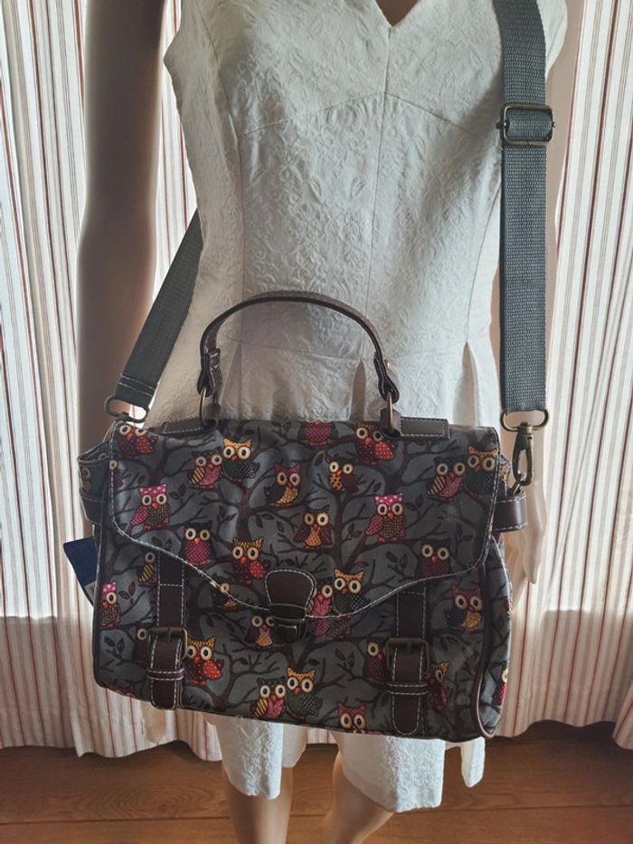 Jolie Sac à main gris/marron Mfhandbags neuf - photo numéro 4