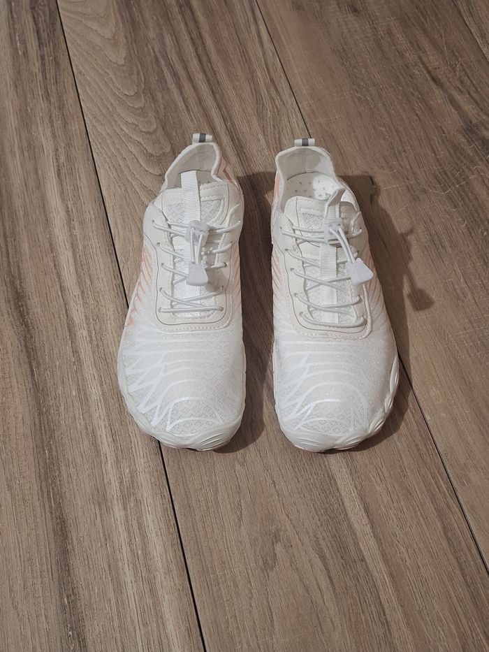 Basket femme légère sport finesse piscine plage aquatique blanc mauve - photo numéro 2