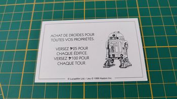 Carte Sith Achat de droides pour toutes vos propriétés Monopoly Star Wars épisode 1 #A81