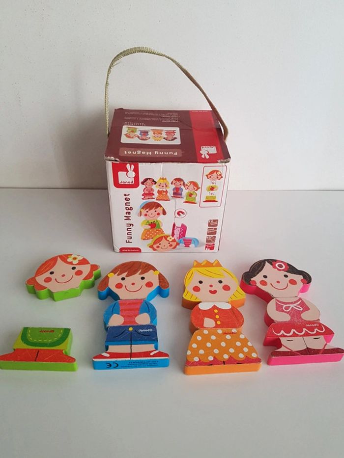 Funny magnets princesse et Puzzle dolls en bois Janod - photo numéro 9
